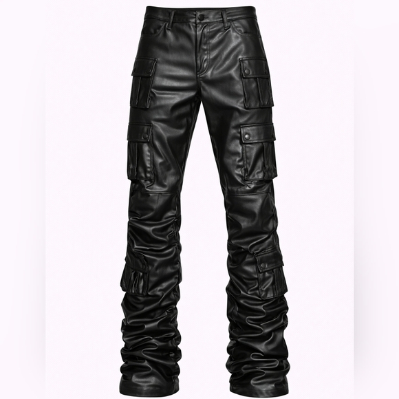 smoke rise ny Other - Smoke Rise Men's Stacked Flare Cargo Pants - Black